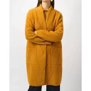 NEW JOSEPH RIBKOFF feather yarn sweater knit coat in medallion